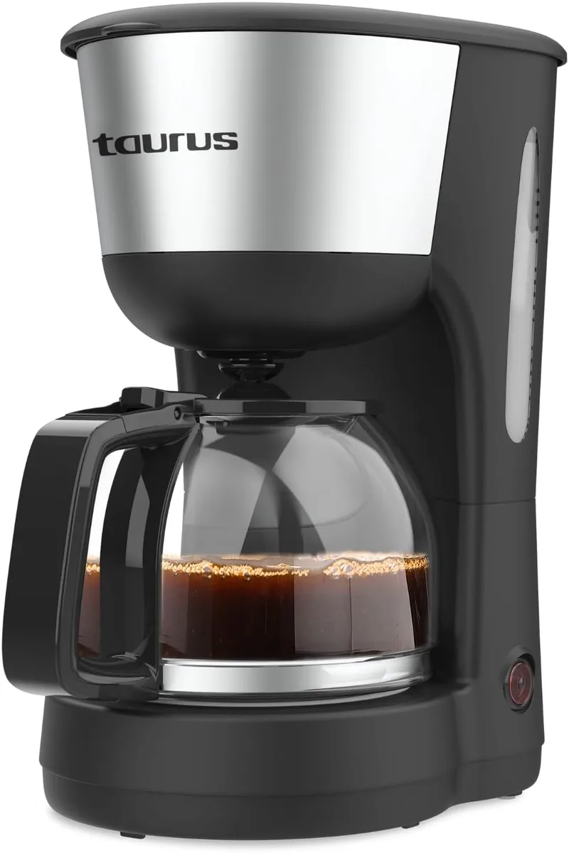 Taurus ▫️ Cafeteira Verona INOX | 1000W | 12 chávenas | Tecnologia Pure Coffee | Filtro reutilizável e amovível | Jarra de vidro | Acabamentos em aço inoxidável | Placa de aquecimento | Desligar automático