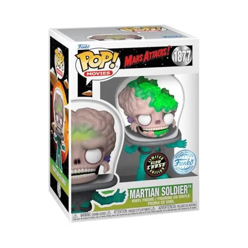 Funko ▫️ Pop! Filmes: Mars Attacks - Soldado Alienígena (probabilidade de 1 em 6) 3