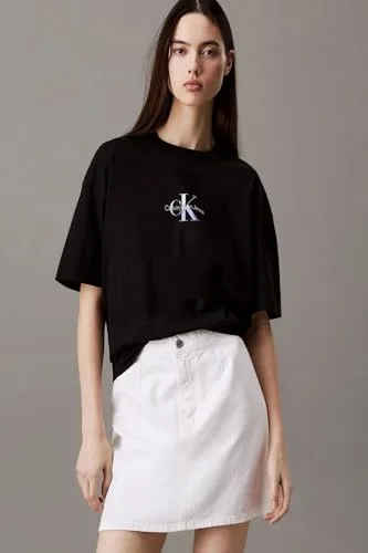 Calvin Klein ▫️ Camiseta de manga curta para mulher Gradient Monologo tee Loose Fit 4