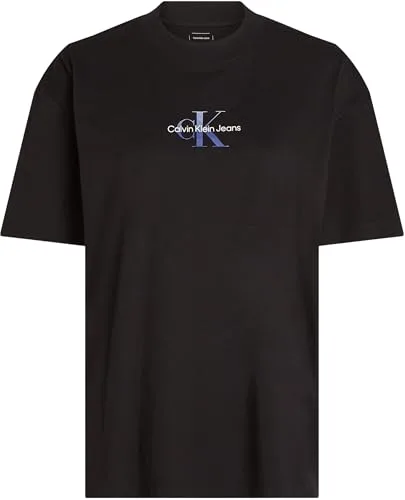 Calvin Klein ▫️ Camiseta de manga curta para mulher Gradient Monologo tee Loose Fit 6