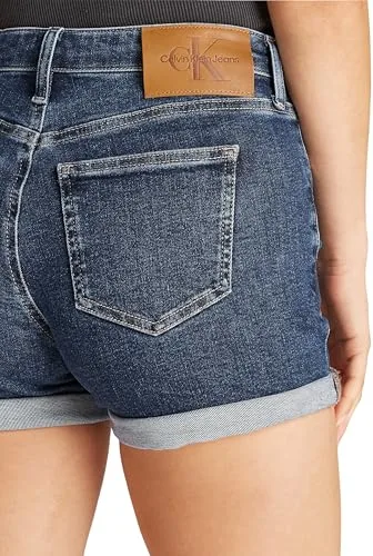 Calvin Klein ▫️ Calças de Ganga para Mulher - Calções de Cintura Média 3