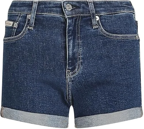 Calvin Klein ▫️ Calças de Ganga para Mulher - Calções de Cintura Média 5