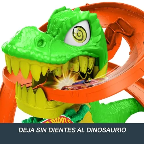 Hot Wheels ▫️ City: Batalha com o T-Rex e Carro de Brinquedo à Escala 1:64 3