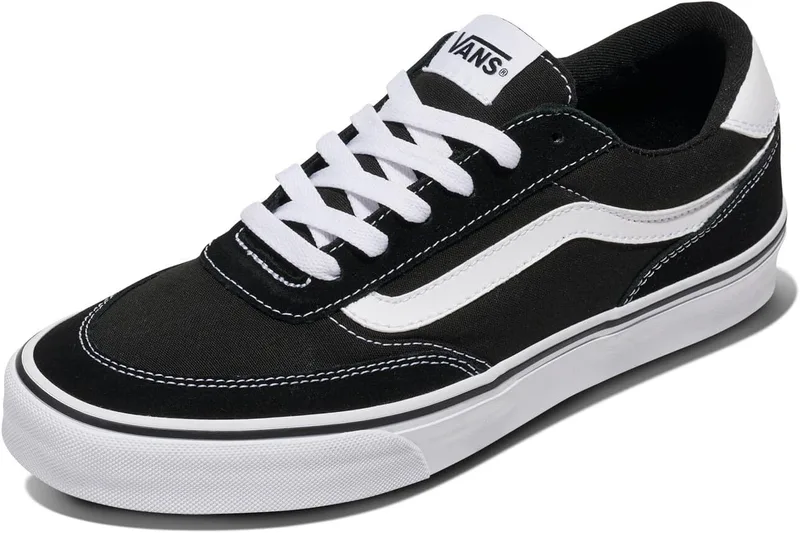 Vans ▫️ Ténis para homem em camurça Ryland, Branco/Preto