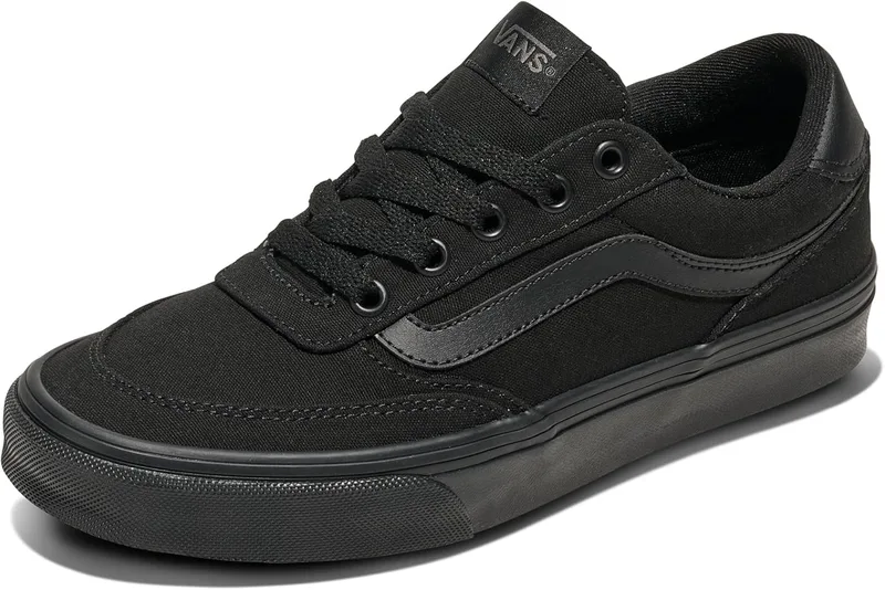 Vans ▫️ Ténis de lona Brooklyn para homem preto/goma