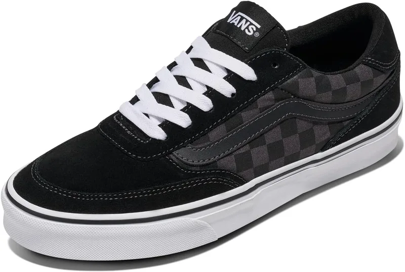 Vans ▫️ Ténis de camurça Ryland para homem, branco/preto