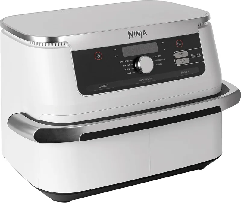 Ninja ▫️ Foodi FlexDrawer, Fritadeira de Ar Quente com Zona Flex, Branca