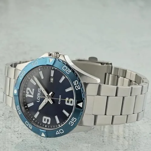 Lorus ▫️ Relógio analógico de quartzo para homem com bracelete em aço inoxidável 2