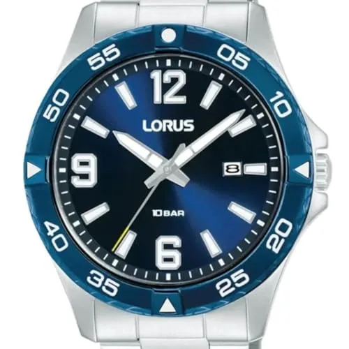 Lorus ▫️ Relógio analógico de quartzo para homem com bracelete em aço inoxidável 3