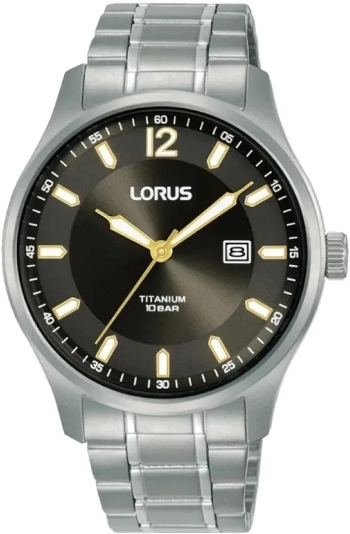 Lorus ▫️ Relógio analógico de quartzo para homem com bracelete de titânio