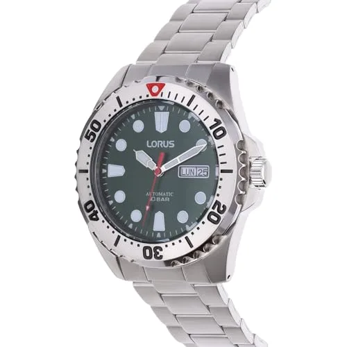 Lorus ▫️ Relógio analógico automático para homem com bracelete em aço inoxidável 2