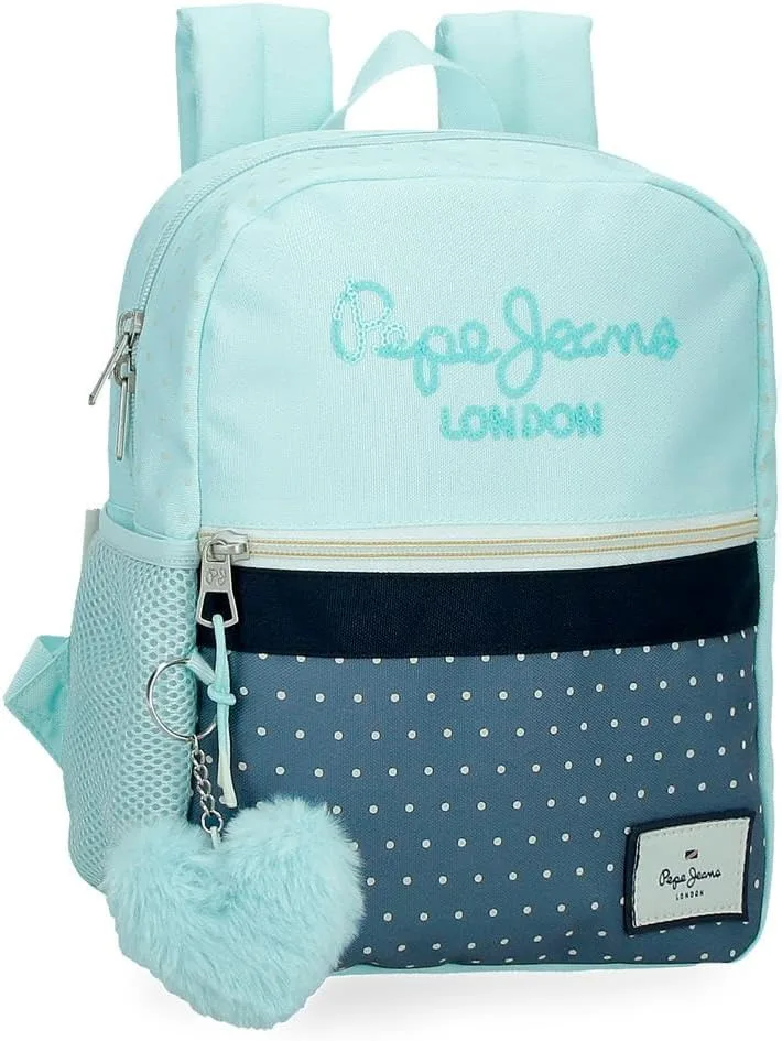 Pepe Jeans ▫️ Dalma – Mochila escolar infantil fabricada em poliéster, com alças largas e ajustáveis que se adaptam ao corpo e bolso frontal. Da Joumma Bags