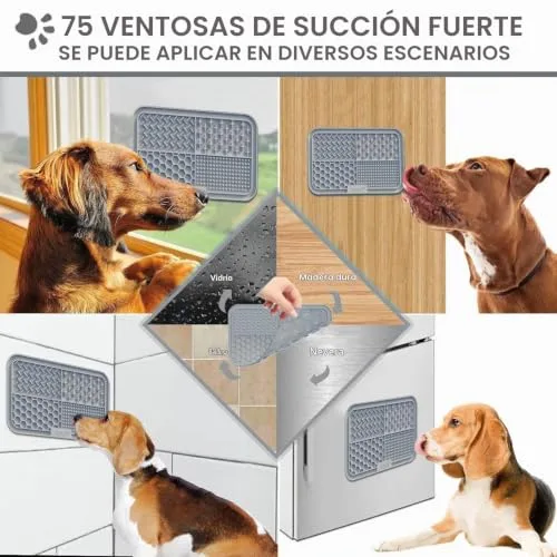 Azyh ▫️ Tapete para lamber para cães e gatos – Embalagem de 2 unidades, alimentação lenta para cachorros de grande porte e ansiosos, para manteiga e iogurte 4