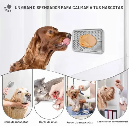 Azyh ▫️ Tapete para lamber para cães e gatos – Embalagem de 2 unidades, alimentação lenta para cachorros de grande porte e ansiosos, para manteiga e iogurte 5