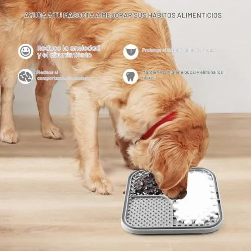 Azyh ▫️ Tapete para lamber para cães e gatos – Embalagem de 2 unidades, alimentação lenta para cachorros de grande porte e ansiosos, para manteiga e iogurte 6
