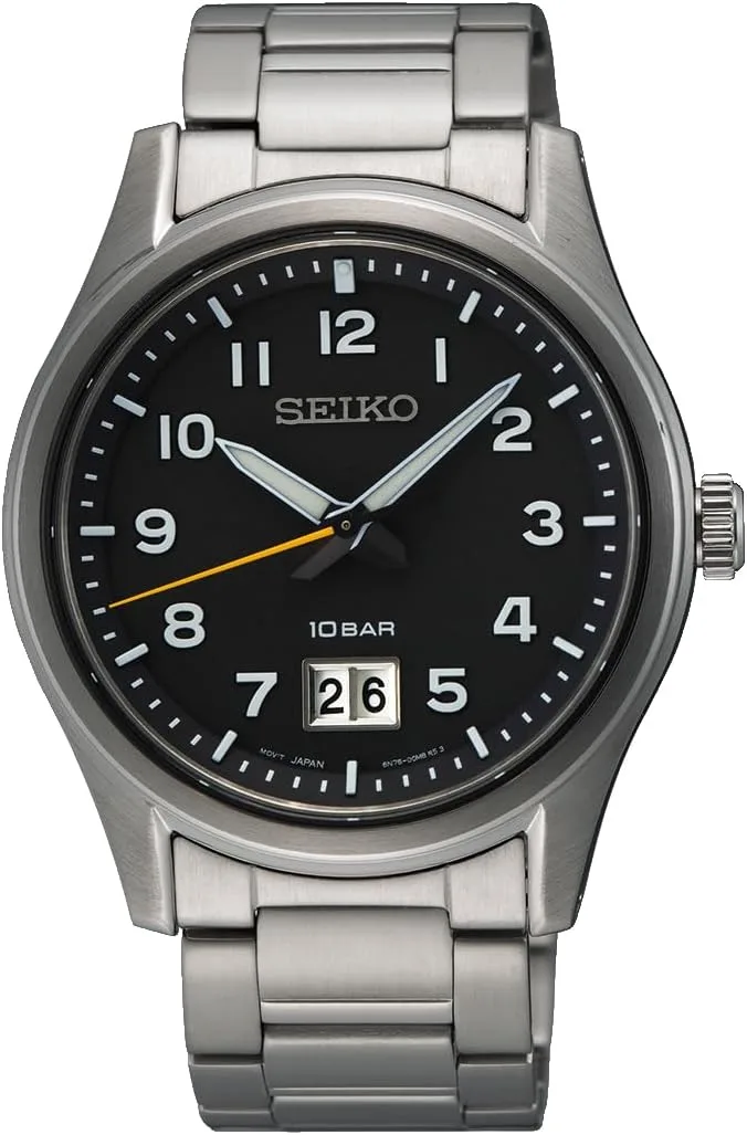 Seiko ▫️ Relógio analógico para homem, com mecanismo de quartzo e bracelete em nylon