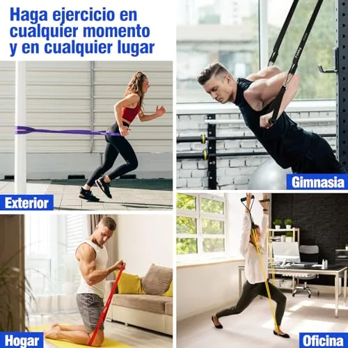 Fokky ▫️ Elásticos de Musculação com 4 Níveis de Resistência, 5-85 LBS 6