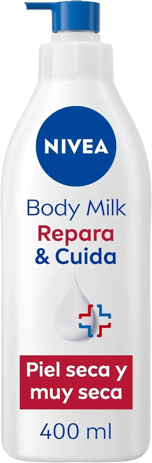 NIVEA ▫️ Repara & Cuida Body Milk, creme hidratante corporal para peles secas e extra secas, creme hidratante com 72 horas de hidratação e cuidado intensivo, 1 x 400 ml