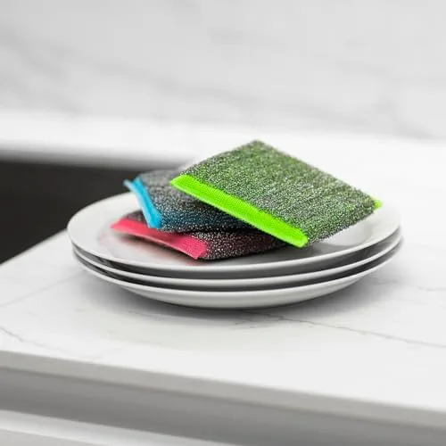 Vileda ▫️ Esponja Glitzi Power INOX Colors, exterior em aço inoxidável 3