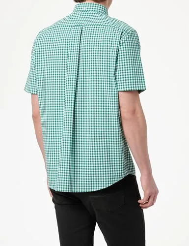 GANT ▫️ Camisa Reg Classic Poplin Gingh SS para homem 3