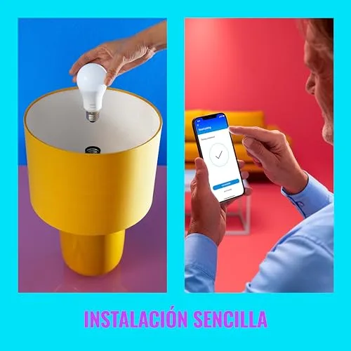 WiZ ▫️ Lâmpada Smart LED A60, Branco Quente a Branco Frio, Casquilho E27, 60 W, 806 lúmenes, regulável, compatível com Alexa, Google Assistant e Apple Home, embalagem de 1 unidade 3