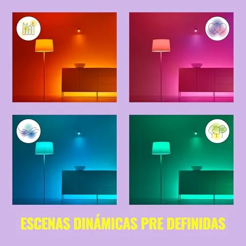 WiZ ▫️ Lâmpada Smart LED A60, Branco Quente a Branco Frio, Casquilho E27, 60 W, 806 lúmenes, regulável, compatível com Alexa, Google Assistant e Apple Home, embalagem de 1 unidade 7