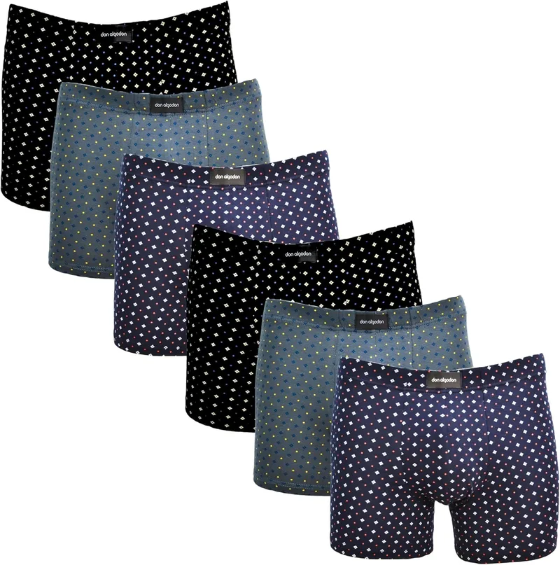 DON ALGODON ▫️ Pack 6 Boxers para homem Suaves, respiráveis e resistentes