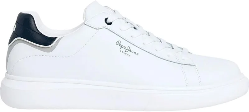 Pepe Jeans ▫️ Ténis de pele Eaton One Branco