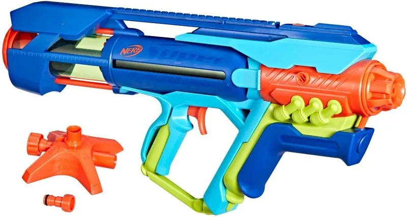 Nerf ▫️ Super Soaker Power Drench XL Water Blaster com inovadora estação de carregamento por pressão (incluída) e dois modos de jato potentes e impulsivos, brinquedo aquático para crianças a partir dos 8 anos