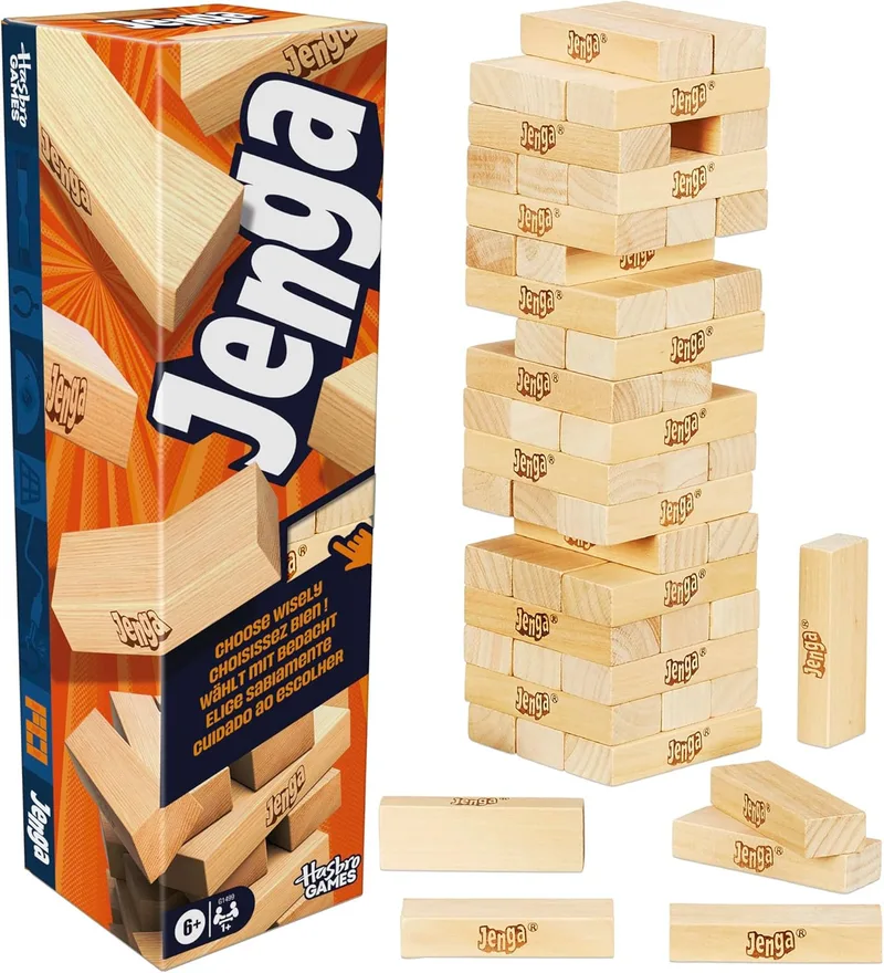 Hasbro Gaming ▫️ Jogos Oficiais Hasbro Jogo Jenga com Dados Digitais