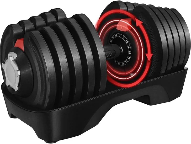 Yaheetech ▫️ 12 em 1/11 em 1 Halteres ajustáveis e halteres de ajuste rápido 1,5 a 12,5 kg/1,5 a 18 kg/3 a 24 kg/2 a 40 kg com base de armazenamento para ginásio em casa