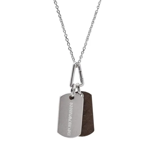 Emporio Armani ▫️ Pingente em aço inoxidável prateado para homem EGS3133040, Tamanho único, Aço inoxidável, Sem pedras preciosas, Tamanho único, Aço inoxidável, Sem pedras preciosas 3
