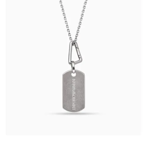 Emporio Armani ▫️ Pingente em aço inoxidável prateado para homem EGS3133040, Tamanho único, Aço inoxidável, Sem pedras preciosas, Tamanho único, Aço inoxidável, Sem pedras preciosas 4