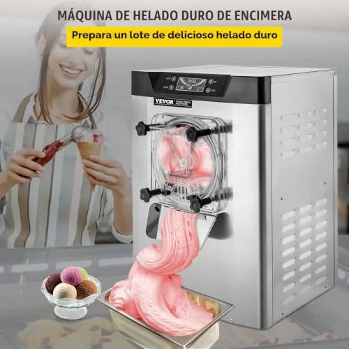 VEVOR ▫️ Máquina de gelados cremosos YKF-618, 16-20 L, Máquina de gelados cremosos em aço inoxidável 304, máquinas para fazer gelados cremosos, painel LCD inteligente em PVC de qualidade alimentar, 40 x 50 x 70 cm 2