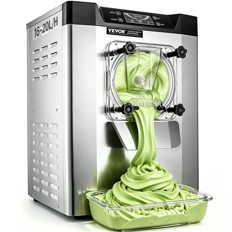 VEVOR ▫️ Máquina de gelados cremosos YKF-618, 16-20 L, Máquina de gelados cremosos em aço inoxidável 304, máquinas para fazer gelados cremosos, painel LCD inteligente em PVC de qualidade alimentar, 40 x 50 x 70 cm