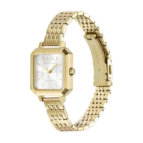 Armani Exchange ▫️ Relógio de senhora movimento de quartzo com três ponteiros e caixa de 27 mm com bracelete em aço inoxidável 3