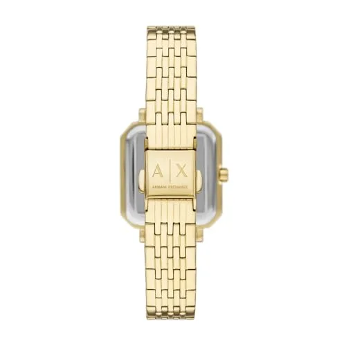Armani Exchange ▫️ Relógio de senhora movimento de quartzo com três ponteiros e caixa de 27 mm com bracelete em aço inoxidável 5