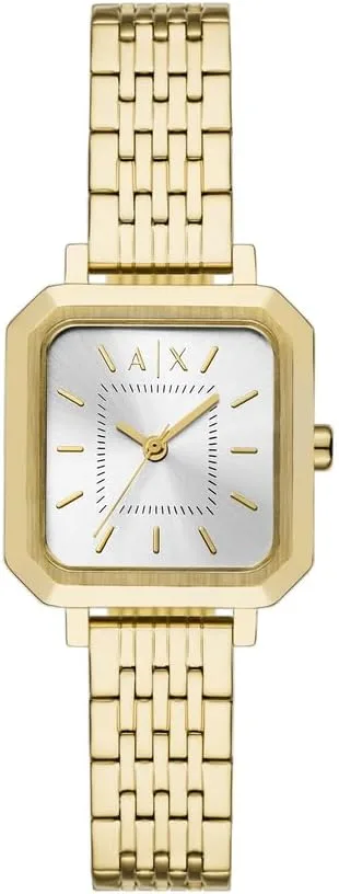 Armani Exchange ▫️ Relógio de senhora movimento de quartzo com três ponteiros e caixa de 27 mm com bracelete em aço inoxidável