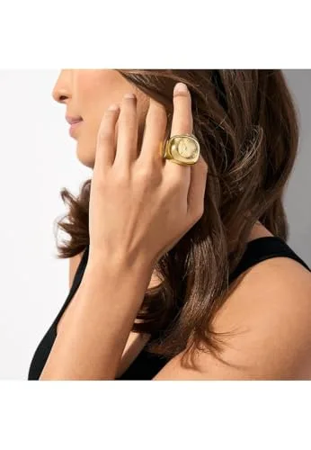 Michael Kors ▫️ Relógio analógico de quartzo para mulher, com bracelete em aço inoxidável MK4847, dourado, moderno 5