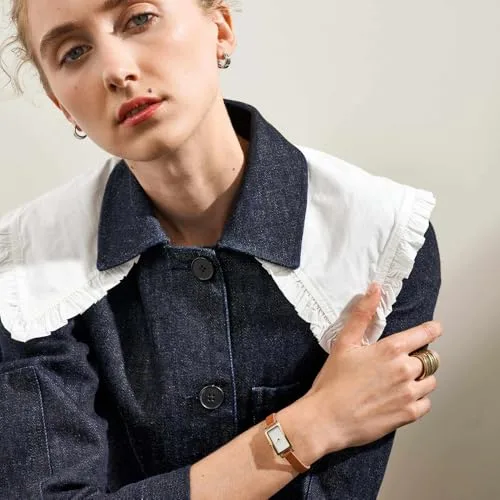 Skagen ▫️ Relógio Hagen para mulher, movimento de quartzo com dois ponteiros e bracelete em aço ou pele 2
