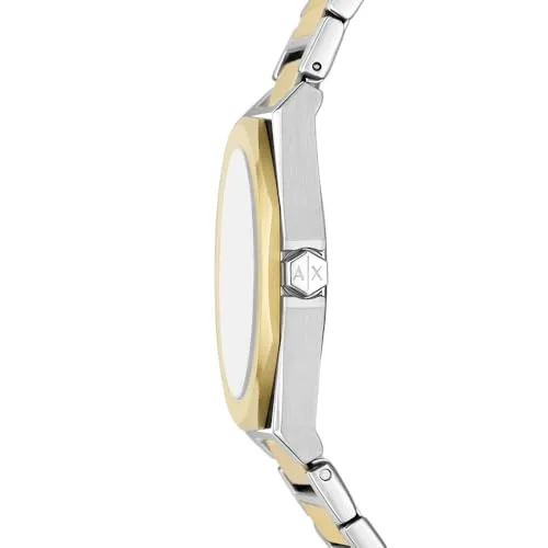 Armani Exchange ▫️ Relógio para mulher, movimento de quartzo com três ponteiros e caixa de 34 mm com bracelete em aço inoxidável ou couro 4