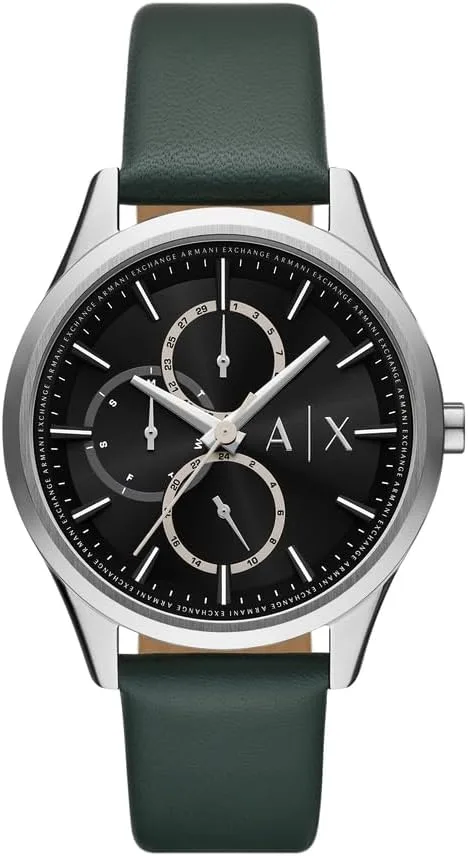 Relógio Armani Exchange para homem, movimento de quartzo multifunções e caixa de 42 mm com bracelete em pele