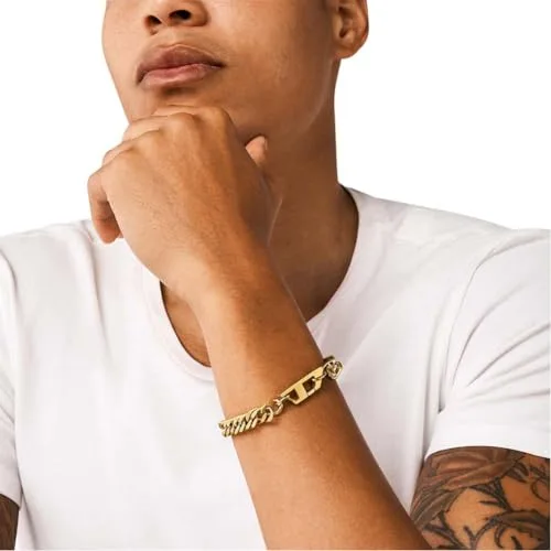 Diesel ▫️ Pulseira em aço com fecho em D para homem 2