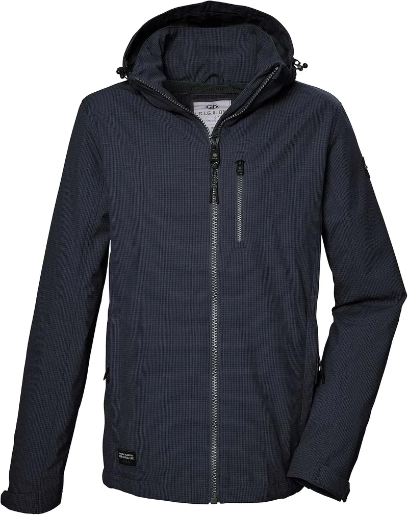 G.I.G.A. DX ▫️ Gs 82 Mn Sftshll Jckt Casaco softshell/casaco de exterior com capuz e fecho de correr para homem