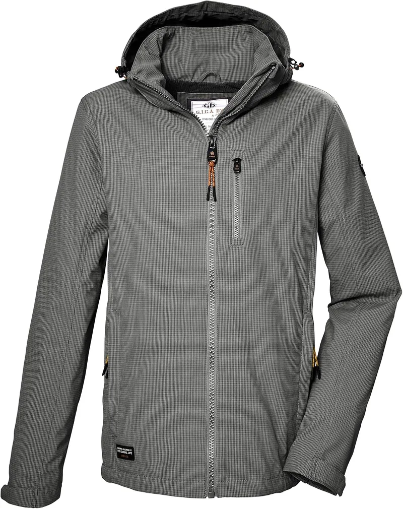 G.I.G.A. DX ▫️ Gs 82 Mn Sftshll Jckt Casaco softshell/casaco de exterior com capuz e fecho de correr para homem
