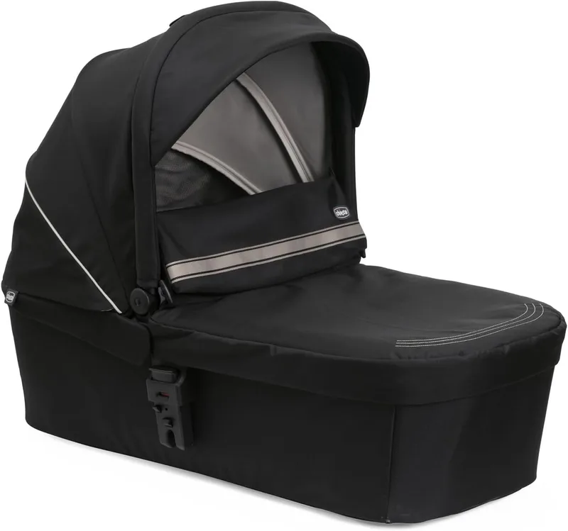 Carrinho de passeio Seety da Chicco, berço de transporte espaçoso e almofadado para o carrinho de passeio Seety, fixa-se sem adaptadores, leve e prático, para os primeiros dias de vida do bebé