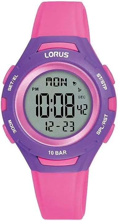 Lorus ▫️ Relógio digital de quartzo para crianças com bracelete de silicone