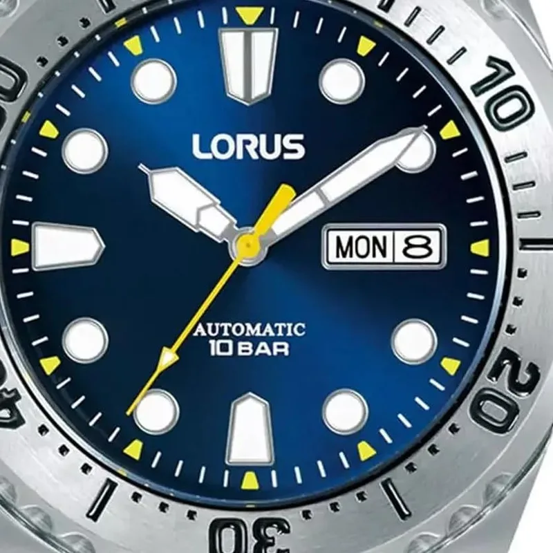 Lorus ▫️ Relógio analógico automático para homem com bracelete em aço inoxidável 2