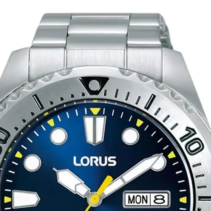 Lorus ▫️ Relógio analógico automático para homem com bracelete em aço inoxidável 3