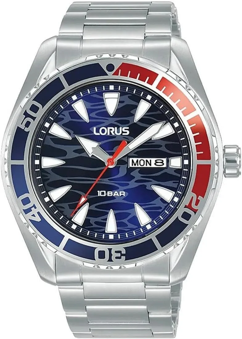 Lorus ▫️ Relógio de Quartzo Analógico para Homem com Bracelete em Aço Inoxidável